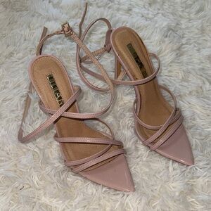 Chic Blush Strappy Heels